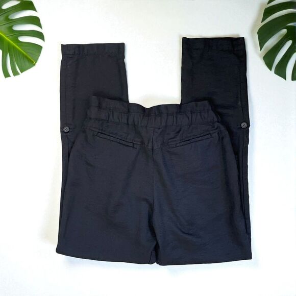 BCBGMaxAzria Fiona Paperbag Tie-Waist Joggers | Adjustable Length Pants - Picture 7 of 10